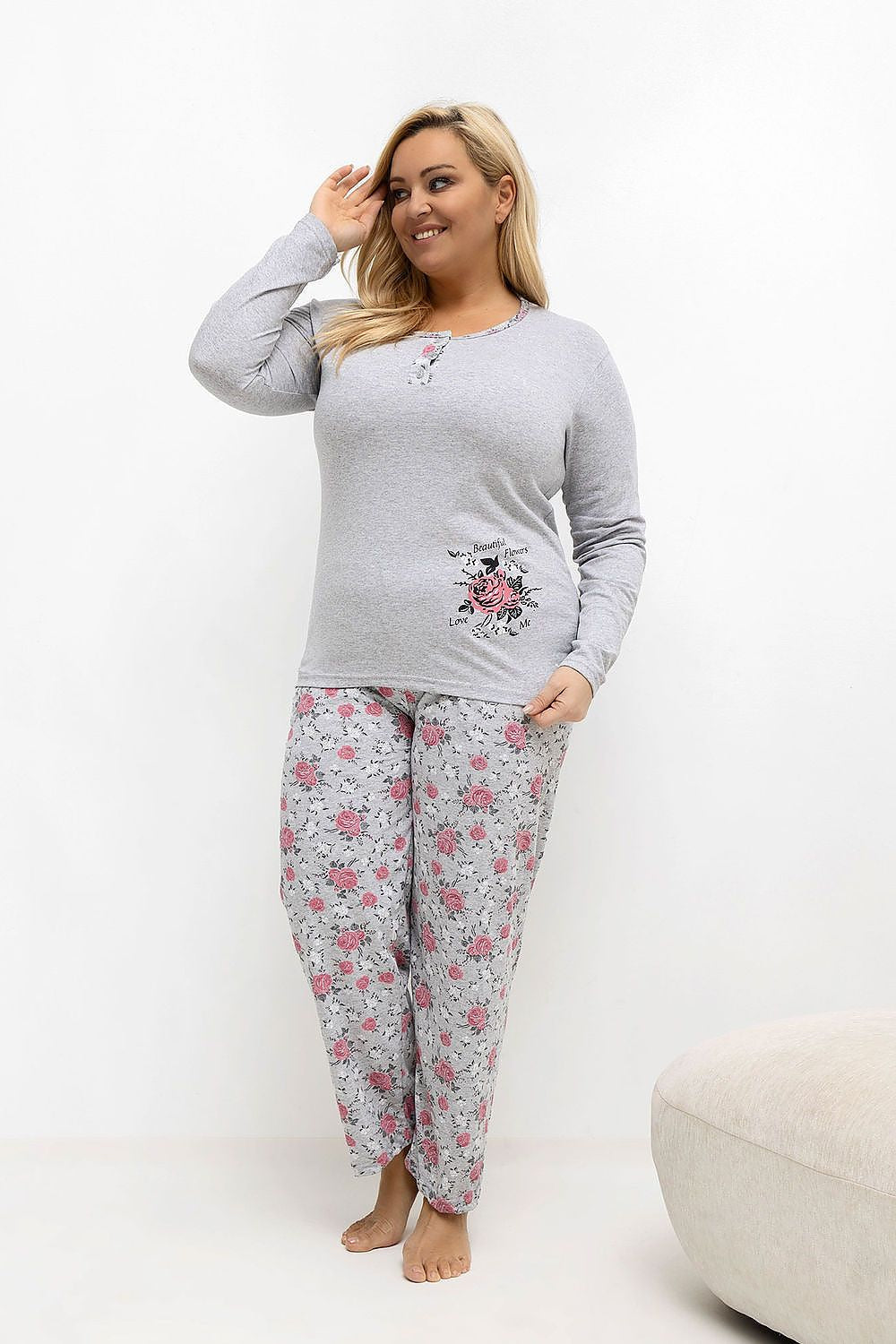  Pigiama Taglie Forti model 221194 Forever Pink 