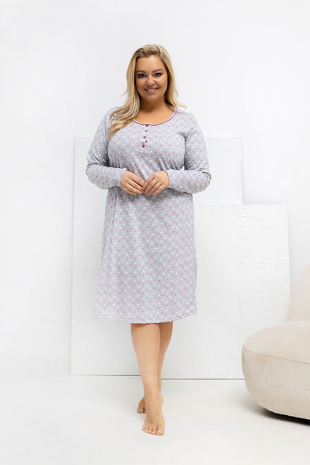  Camicia da notte Plus Size model 223309 Forever Pink 
